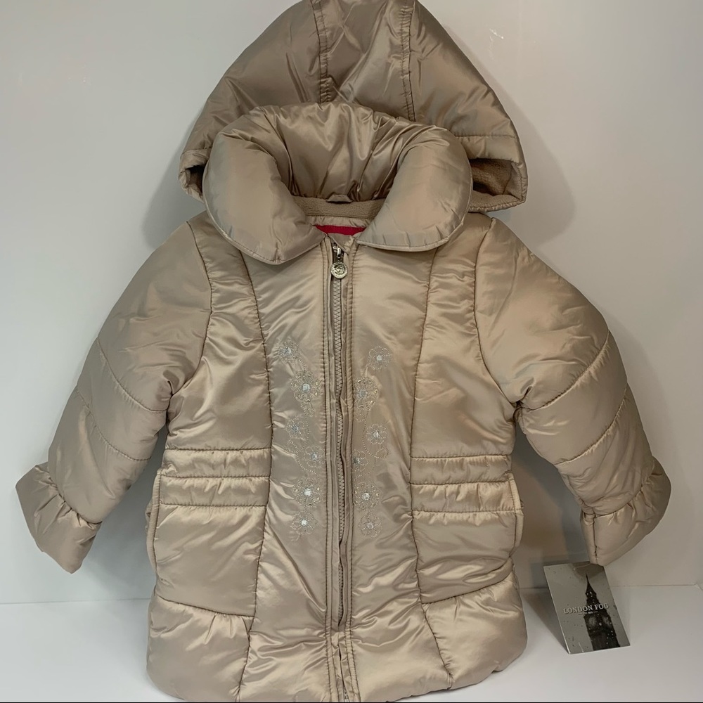 NWT London Fog Little Girl’s Hooded Puff Parka